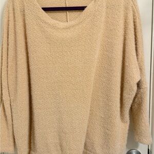 Pink Lily Soft Beige Crew Neck Sweater